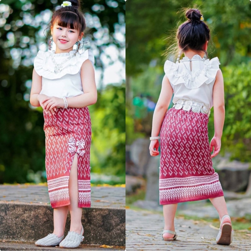 ✅พร้อมส่ง✅#ชุดไทยเด็กผู้หญิง#ชุดไทยประยุกต์(ไม่รวมเครื่องประดับ)#ing