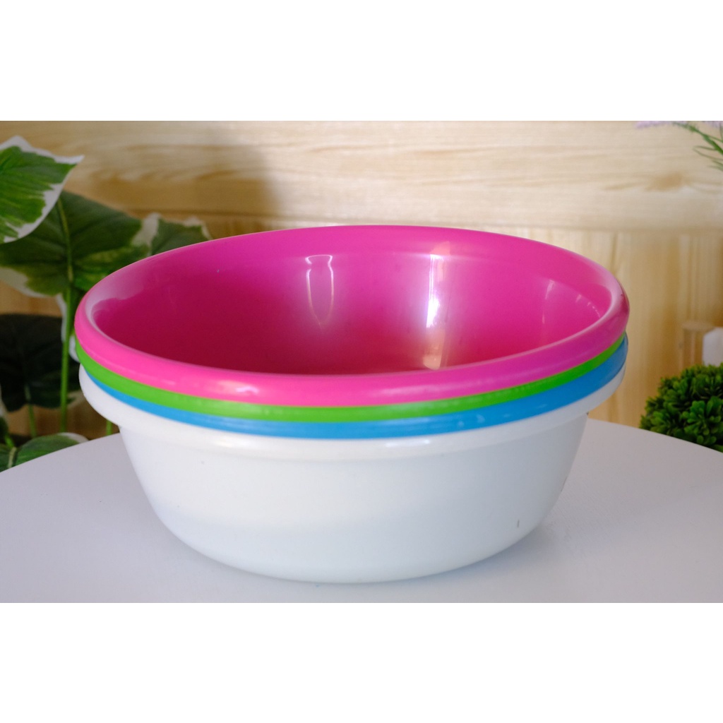 กะละมัง กะละมังพลาสติก กะละมังล้างผัก พลาสติกหนา เกรดA+ สีสวยมาก ขนาด 33 ซม.