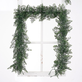 【AG】Artificial Rattan Green Leaf Home Decoration Plastic Fake Hanging  Garland Plant for Wall