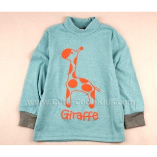 TLG-837 เสื้อแขนยาวเด็กผู้หญิง sweater สีฟ้าลายยีราฟ