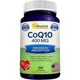 CoQ10 (โคเอนไซม์คิว10) 400 มิลลิกรัม ยี่ห้อ aSquared Nutrition