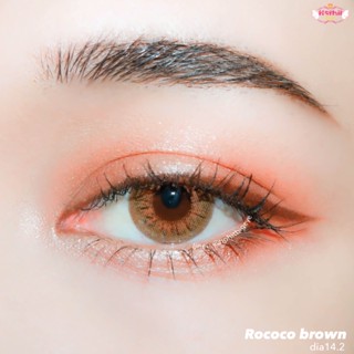 คอนแทคเลนส์ Rococo น้ำตาล พร้อมส่งแบบปกติ และค่าสายตาสั้น 0.00- 7.00 (สายตาที่มีในลิสกดสั่งได้เลยค่า)