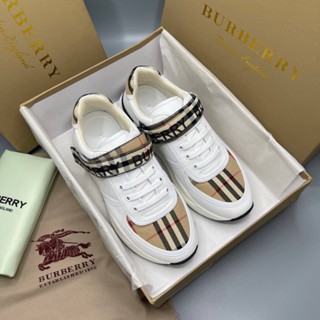 🔥ผ่อนได้🔥รองเท้าผ้าใบ Burberry Vintage Leather Sneaker Size 39 - 44 งาน Original อุปกรณ์ : Full Box Set