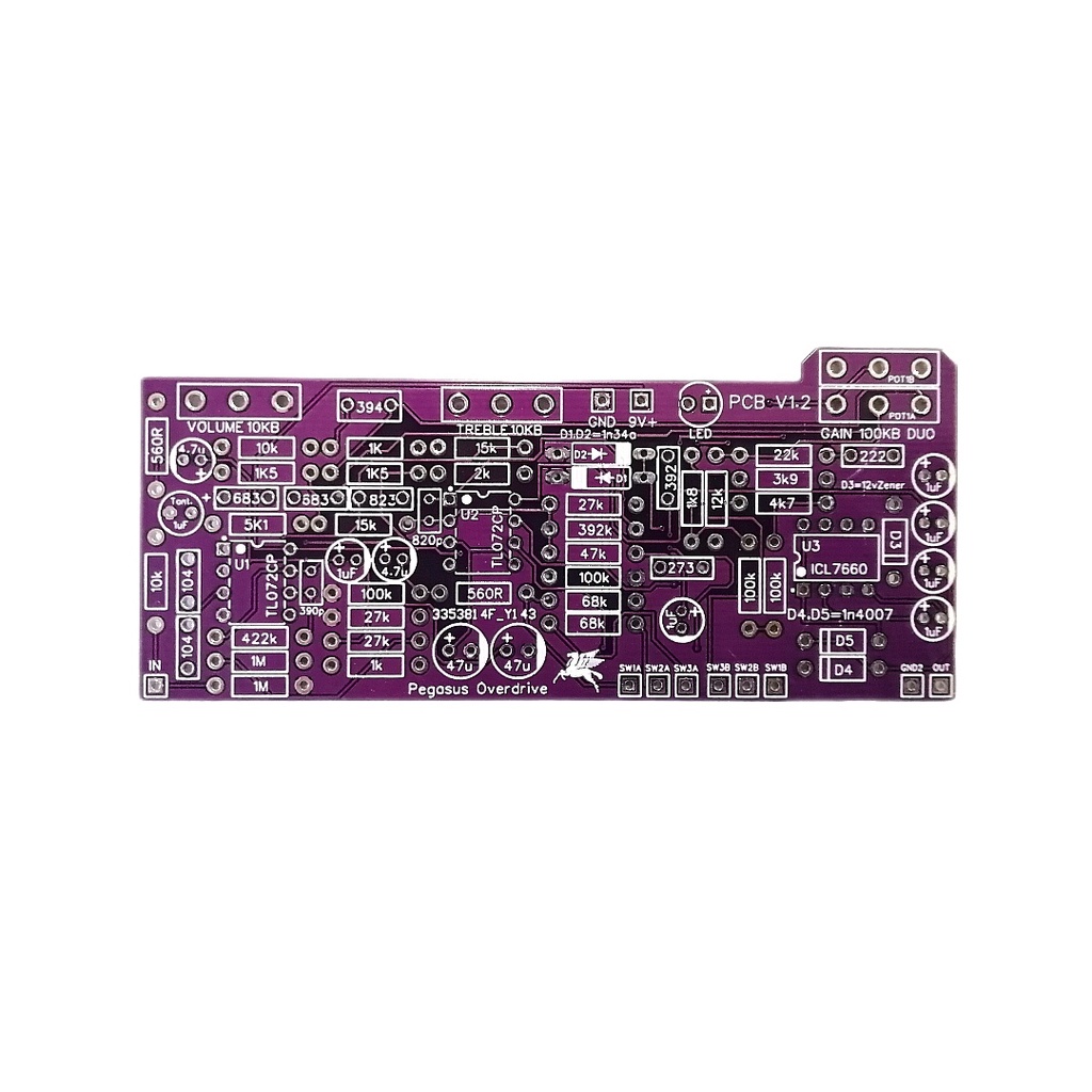 PCB Klon Overdrive (Clone) สำหรับงาน DIY