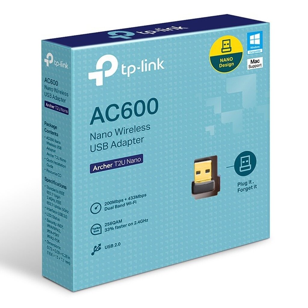 🛵มีส่งด่วน💨  TP-LINK ARCHER T2U NANO WIRELESS USB ADAPTER AC600 DUAL BAND ประกัน LT