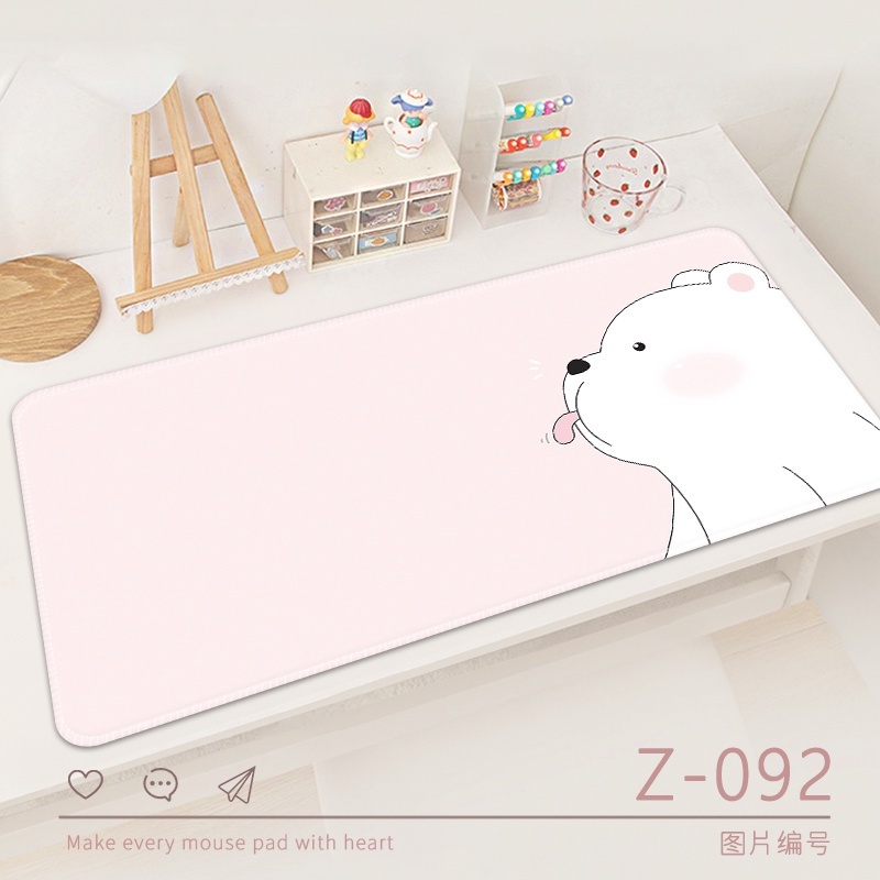 แผ่นรองเมาส์ขนาดใหญ่การ์ตูนน่ารักสาวข้อมือเย็บหนาปรับแต่งเกมเล่นเกมโน๊ตบุ๊คตาราง