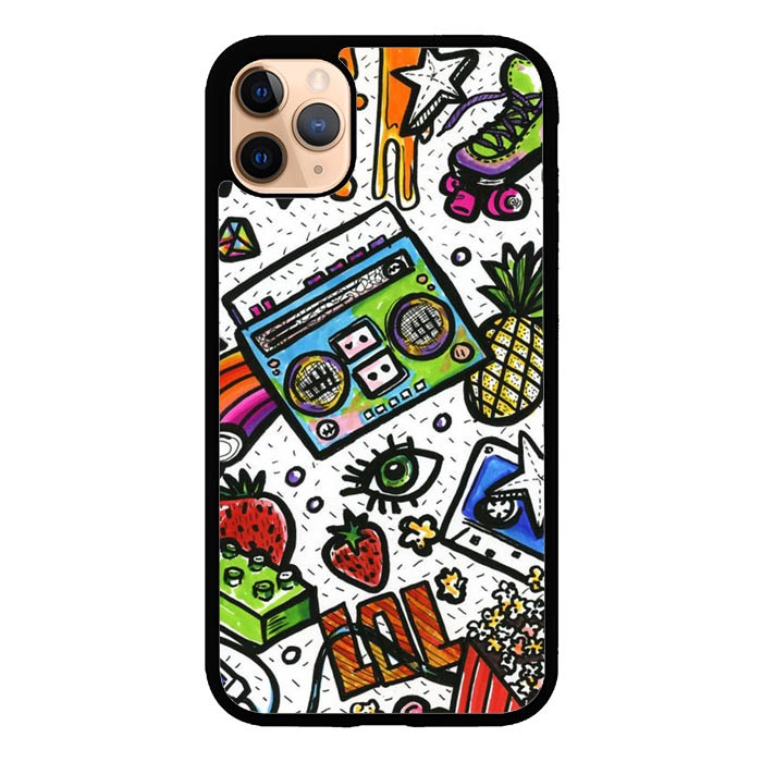 เคส IPhone 11 X XR XS Max 7 8 Plus Doodle Art Radio P0682