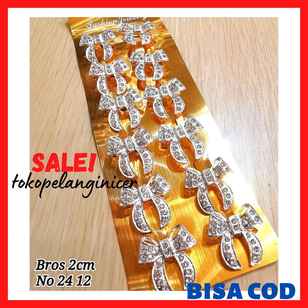 เข็มกลัดริบบิ้น 2 ซม. - เข็มกลัดคางขนาดเล็ก RANDOM SHAPE RIBBON - Ribbon CLOTHES BroCH - เข็มกลัดฮิญ