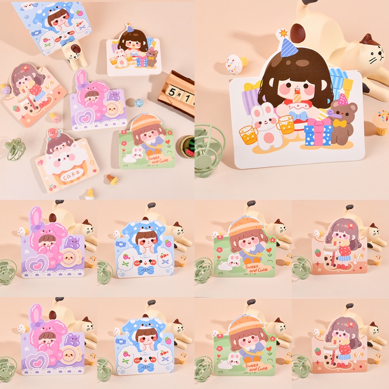 การ์ดอวยพรวันเกิดสาวน่ารัก อิน สไตล์สาวน่ารักวันวาเลนไทน์ของขวัญมือเทศกาลการ์ด