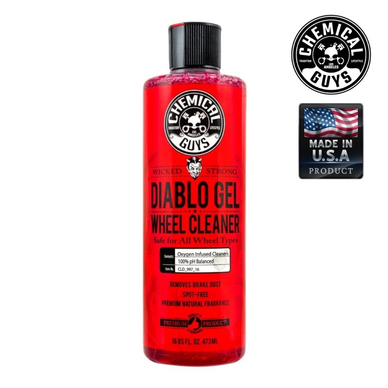 (ของแท้ %) diablo gel wheel & rim cleaner Chemical Guys, แชมพูล้างล้อและยางโดยเฉพาะ