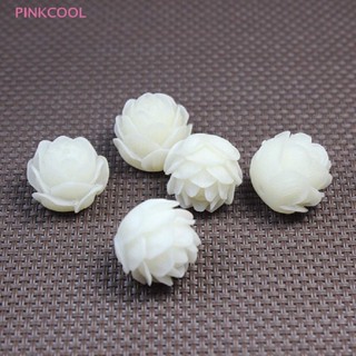 Pinkcool ลูกปัดแกะสลัก รูปดอกบัว แบบหลวม DIY สําหรับทําเครื่องประดับ 1 ชิ้น ขายดี