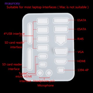 Maurcey ฝาครอบปลั๊กซิลิโคน กันฝุ่น พอร์ต USB HDMI สําหรับแล็ปท็อป 16 ชิ้น ต่อชุด