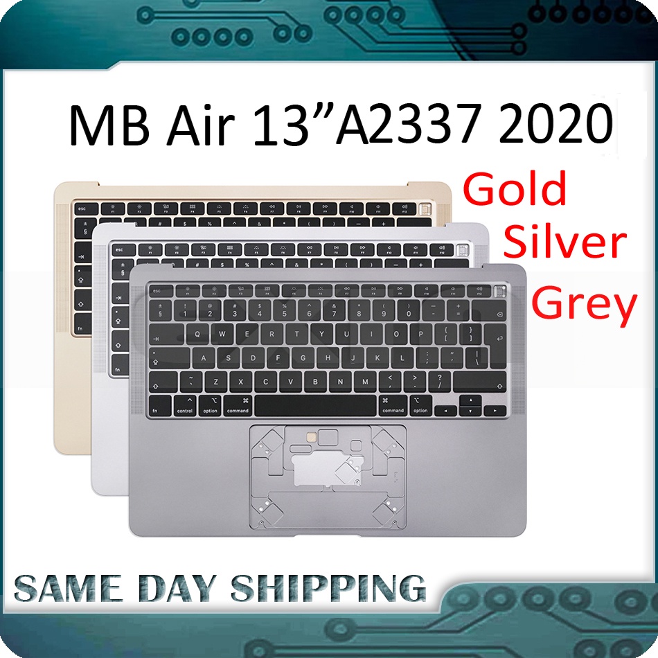 ราคาต่ำสุดใหม่ A2337 Topcase Palmrest สำหรับ Macbook Air 13 "Retina M1 A2337สีเทาเงิน Top Case พร้อม