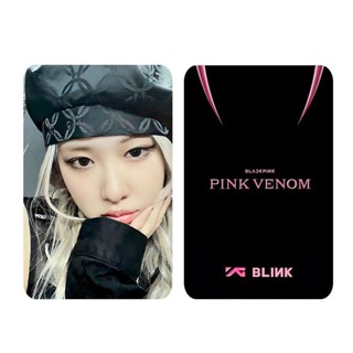 [BLACKPINK Card] การ์ด รูปดอกลิซ่า สีชมพู และสีดํา สไตล์ญี่ปุ่น 6 ชิ้น ต่อชุด