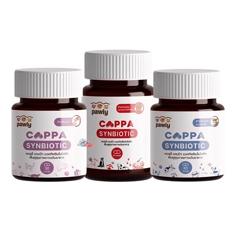 Pawly Cappa Synbiotic อาหารเสริมสัตว์เลี้ยง หมา  แมว ท้องเสีย ท้องผูก ถ่ายเหลว ดูแลระบบทางเดินอาหาร