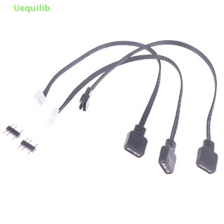 Uequilib สายเคเบิลอะแดปเตอร์ควบคุมพัดลม ขนาดเล็ก 6pin เป็น 5V ARGB 3PIN สําหรับตัวควบคุมพัดลม