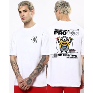 Mens White Think Like a Pro Graphic Printed Oversized T-shirt เสื้อแฟชั่นผญ2022 อื่นๆ เสื้อยืดคอกลม