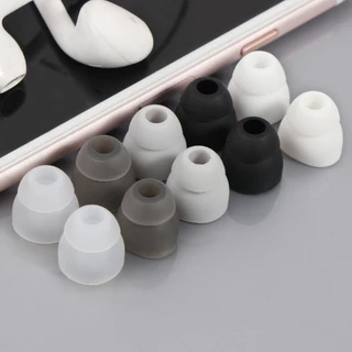 Stedy Replacement Double Flange Ear Tips Earbuds แผ่นซิลิโคนสําหรับหูฟัง In-Ear Hole 4 5 มม.