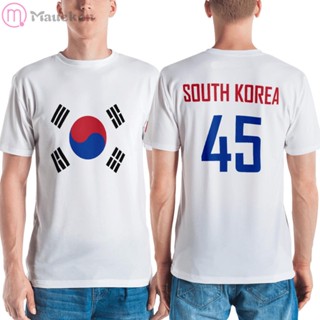 เสื้อยืดพิมพ์ลาย2022เกาหลีใต้ KOR เกาหลี3d ฟุตบอล Flag เสื้อ T ประเทศผู้ชายผู้หญิงฟุตบอลเสื้อยืด Tops Tees สำหรับ Son แฟ