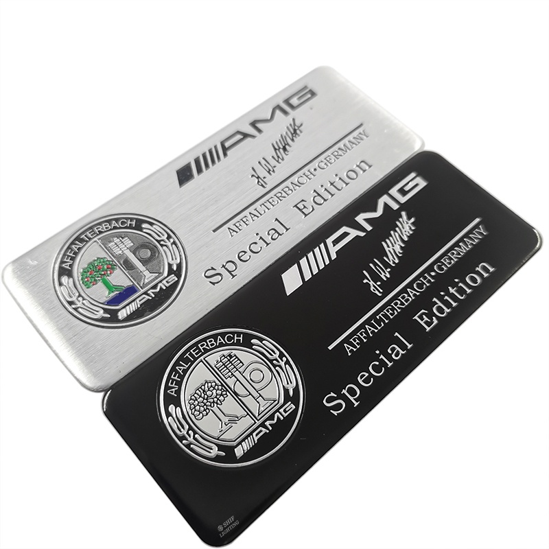 1 x อลูมิเนียม Apple Tree AMG Edition โลโก้สติกเกอร์ตกแต่งรถยนต์สัญลักษณ์ Decal Badge Mercedes