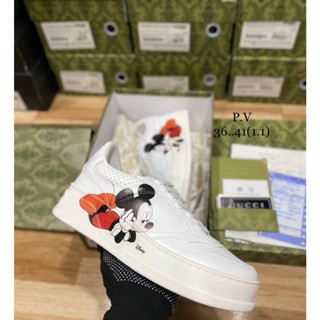 🚫เชคไซส์ก่อนสั่ง Gucci shoe  มิกกี้ มาใหม่ งานออริพร้อมกล่อง