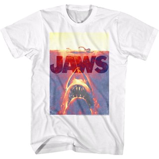 Sunburned Poster Jaws T-Shirt Tee เสื้อยืดสวยๆ เสื้อยืด cotton