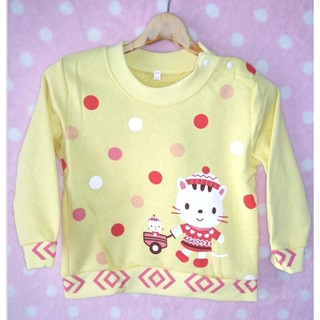 TLG-573 เสื้อแขนยาวเด็กผู้หญิง sweater สีเหลือง