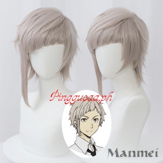 Manmei วิกผมคอสเพลย์ อนิเมะ Bungo Stray Dogs Nakajima Atsushi สีเทา ทนความร้อน สําหรับทุกเพศ