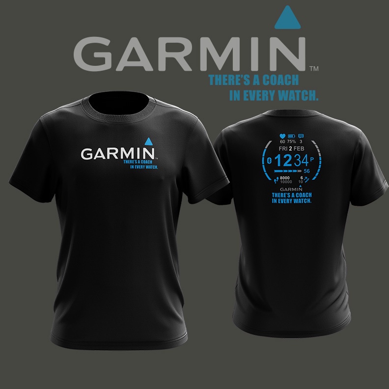 Garmin FACEWATCH เสื้อยืดลําลอง แขนสั้น ไมโครไฟเบอร์ ทรงหลวม สําหรับผู้ชาย ผู้หญิง เหมาะกับการทําความสะอาด เล่นกีฬากลางแจ้ง