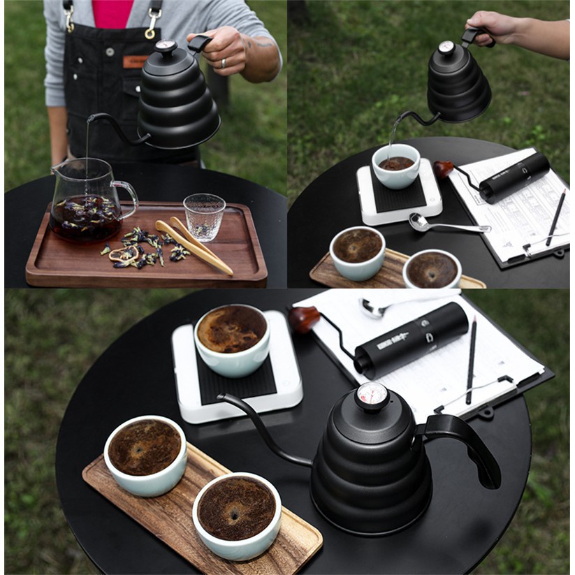 ☕ชุดดริปกาแฟ กาดริป กาดริปกาแฟ กาต้มน้ำสแตนเลส กาต้มน้ำแคมป์ปิ้ง Gooseneck Kettle ผลิตจากสแตนเลส - รูปที่ 5