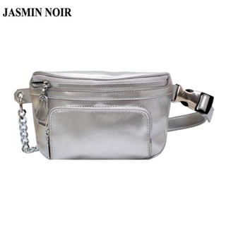 Jasmin NOIR กระเป๋าสะพายข้าง หนัง PU แต่งสายโซ่ สําหรับผู้หญิง