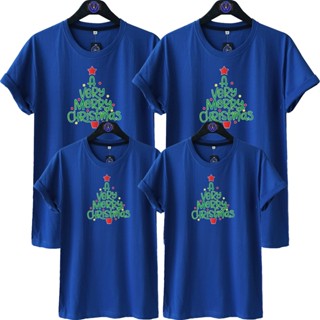 เสื้อยืดผ้าฝ้าย เสื้อยืดคริสต์มาสChristmas A VERY MERRY CHRISTMAS T-Shirt / FAMILY T-Shirt / FAMILY T-Shirt Mother And C