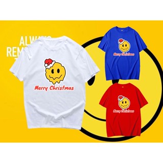 Smile Merry x-mas เสื้อยืดพร้อมส่ง ผ้าCotton 100%