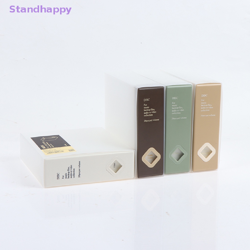 Standhappy ใหม่ กล่องเก็บแผ่น CD DVD แบบแข็ง ความจุ 24 แผ่น #8