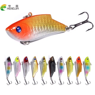 Hengjia เหยื่อตกปลาพลาสติกแข็ง 3d 5.5 ซม. 10 กรัม 1 ชิ้น Plastic Fishing Lure Lead Inside VIB Baits