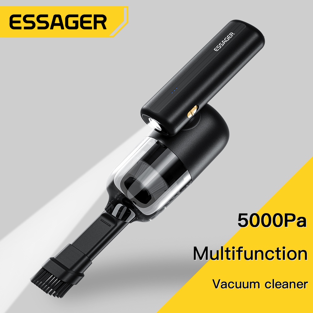 Esager เครื่องดูดฝุ่นไร้สาย แบบพกพา 5000Pa ขนาดใหญ่ พกพาสะดวก อเนกประสงค์
