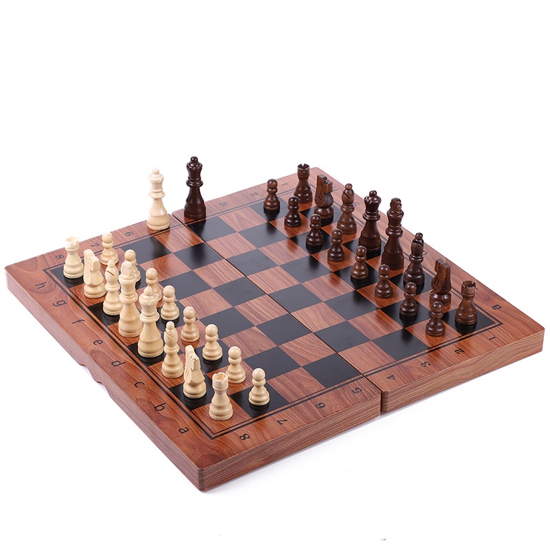Large Size 39 * 39CM Magnetic Folding Chess High Quality Wooden Advanced Printing To Send Spare Chess Pieces Children