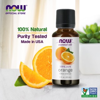 NOW Essential Oils, Orange Oil, Uplifting Aromatherapy Scent, Cold Pressed, 100% Pure, Vegan, 1 fl oz (30 ml)