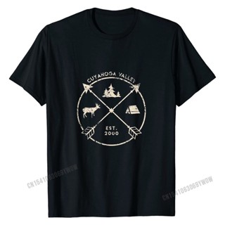 เสื้อยืดสไตล์เกาหลี เสื้ออุทยานแห่งชาติ Cuyahoga Valley, โอไฮโอแคมป์ปิ้งของขวัญครอบครัวออกแบบ Tshirts ผ้าฝ้ายท็อปส์ซู Te