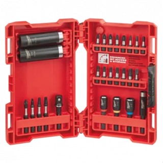 MILWAUKEE NO.48-32-4408 SHOCKWAVE™ Impact Duty Drive and Fasten Set - 26PC ชุดดอกไขควงและลูกบ๊อกซ์ 26 ชิ้น Factory Gear