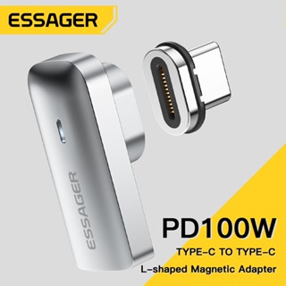 Essager อะแดปเตอร์ usb 3.2 type c อลูมิเนียมอัลลอย แม่เหล็กดูด otg รองรับ 20Gbp/s ส่งข้อมูล 100W ชาร์จ 4K/60Hz เอาต์พุตวิดีโอ