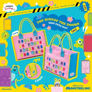 THE RIDE OF THE DOORS Mini Tote Bag | กระเป๋าผ้าลาย Monster Inc.