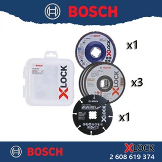 BOSCH ชุดใบหินเจียร 5 ชิ้น X-LOCK พร้อมกล่อง #2608619374