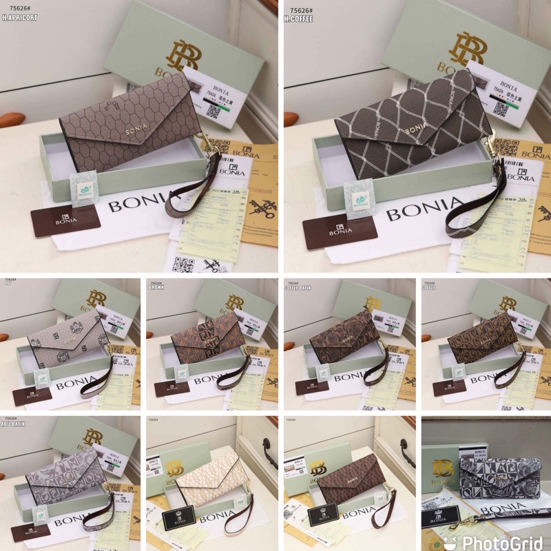 BN ใหม่ MOTIF WALLET 75626 ฟรีกล่อง LONG กระเป๋าผู้หญิงฟรีสายรัดยาวนําเข้า