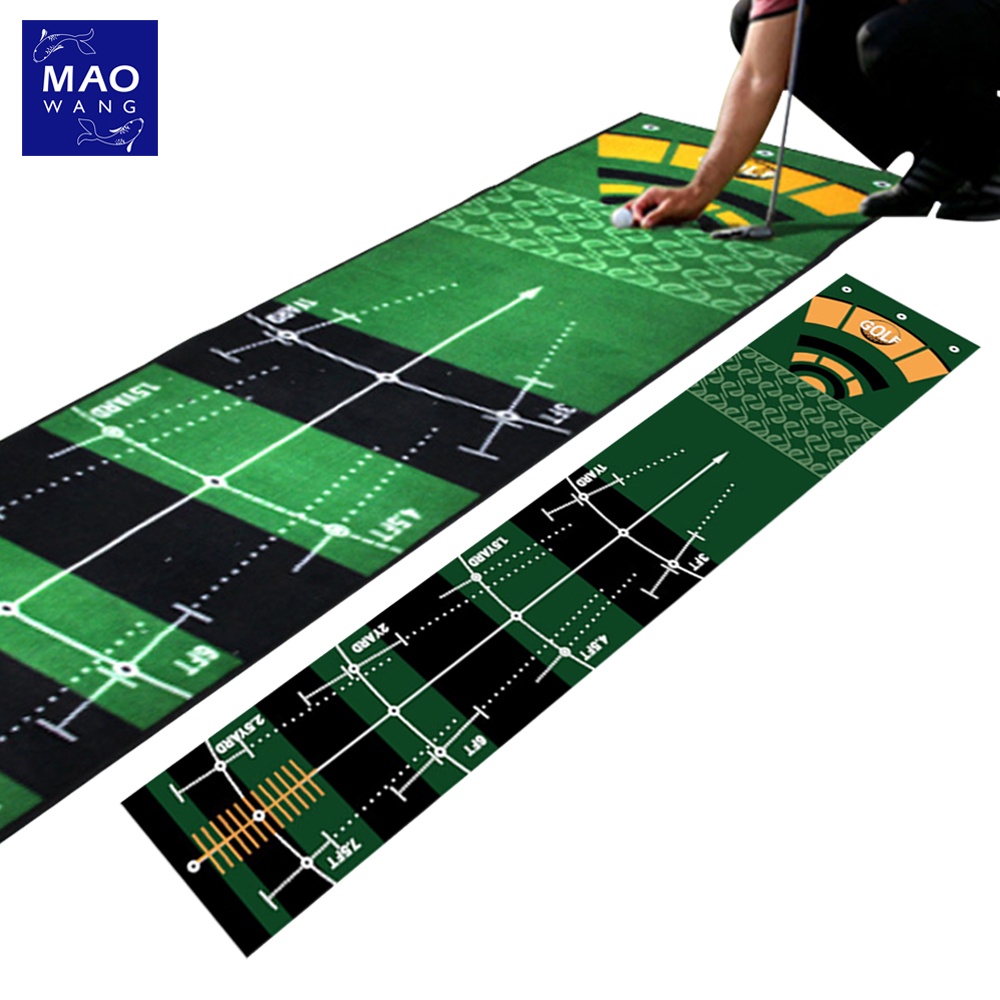 MAO พรมสําหรับฝึกตีกอล์ฟ แบบพกพา ที่ฝึกพัตกอล์ฟ Golf Putting Mat