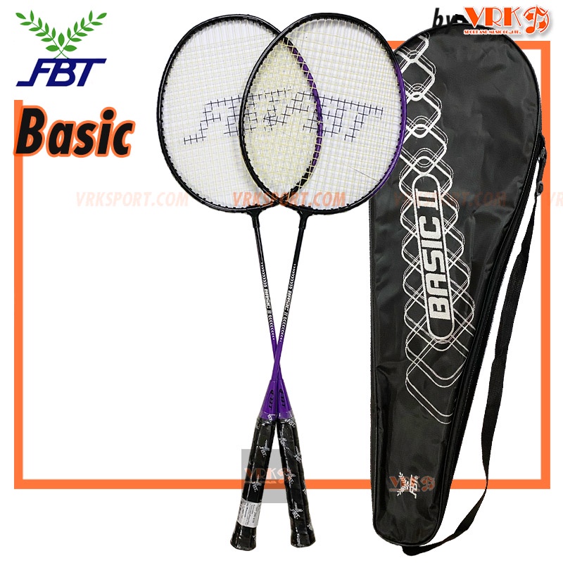FBT ไม้แบดมินตัน รุ่น BASIC 2 แพ็คคู่ พร้อมกระเป๋า - (ไม้แบด 2 อัน พร้อมกระเป๋า) Badminton Racket