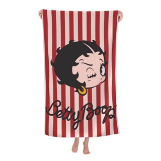 Betty Boop ผ้าขนหนูไมโครไฟเบอร์ แบบนิ่ม ดูดซับน้ําได้ดี แห้งเร็ว ไม่ซีดจาง อเนกประสงค์ ขนาด 130*80 ซม. (52*32 นิ้ว)