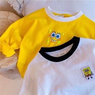 [Babycat] พร้อมส่ง ใหม่ เสื้อยืดแขนยาว ผ้าฝ้าย ลายการ์ตูน สีตัดกัน สไตล์เกาหลี ญี่ปุ่น แฟชั่นฤดูใบไม้ร่วง สําหรับเด็กผู้ชาย และเด็กผู้หญิง 2022