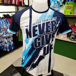 เสื้อวิ่ง ผ้าไมโคร ออกกำลังกาย ซับเหงื่อดี ใส่สบายมาก รุ่นnever give up รหัส N1002