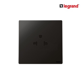 Legrand  เต้ารับเดี่ยว 3 ขา มีกราวด์ 1G สีดำ EURO-US 16A 2P+Earth Socket | Mallia Senses |Matt Black | 281103MB|BTiSmart